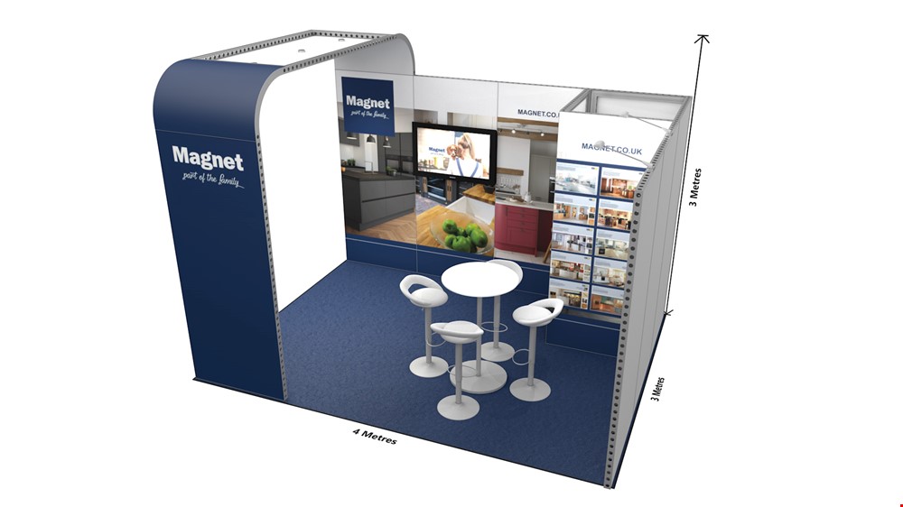 Integra<sup>&reg;</sup> Exhibition Stand 4m x 3m Corner Kit 3 - To Hire