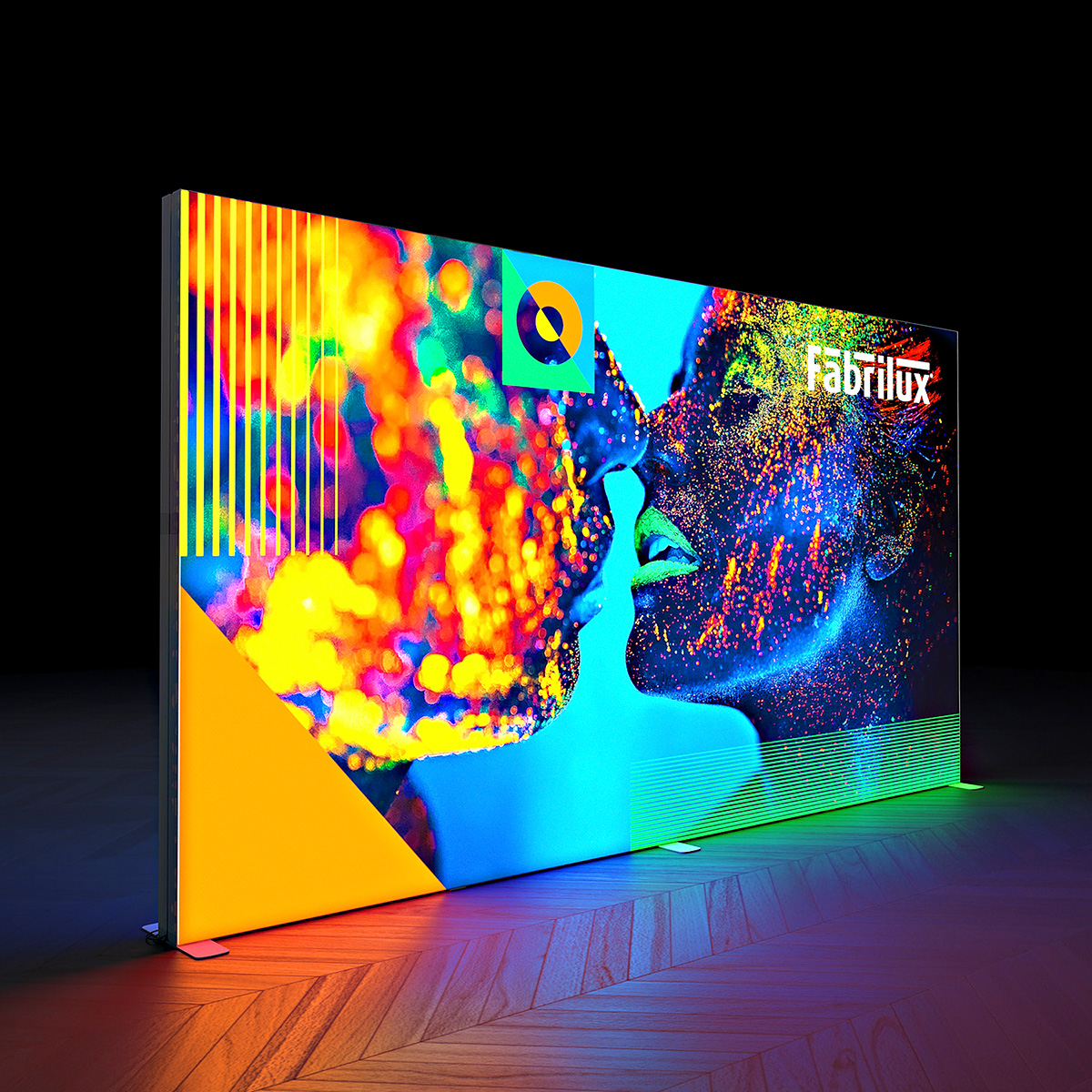FABRILUX® LED Lightbox Display Backlit Exhibition Stand SEG Light Box 4000mm x 2250mm Illuminated Freestanding