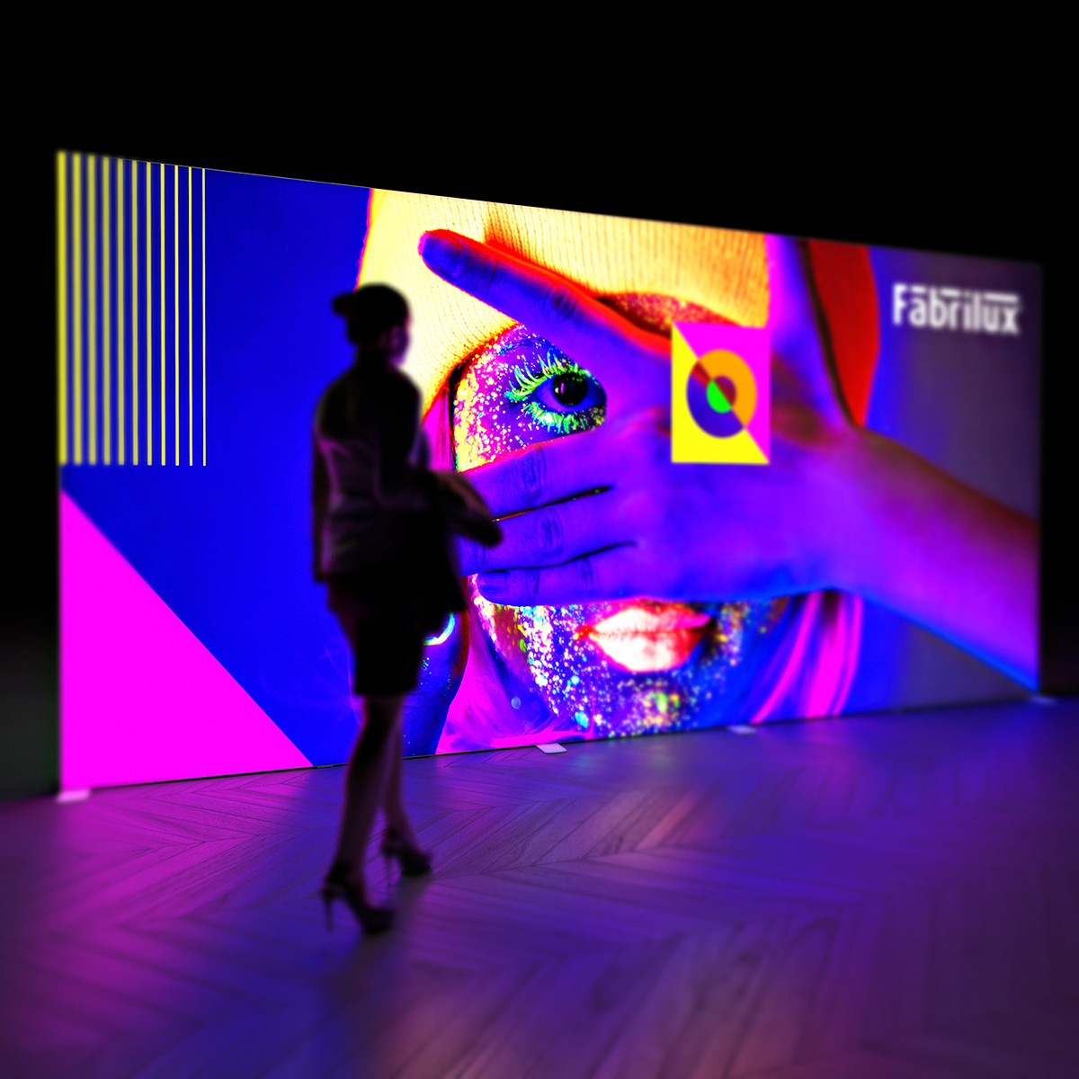 FABRILUX® LED Lightbox Display Backlit Exhibition Stand SEG Light Box 5000mm x 2250mm Illuminated Backdrop