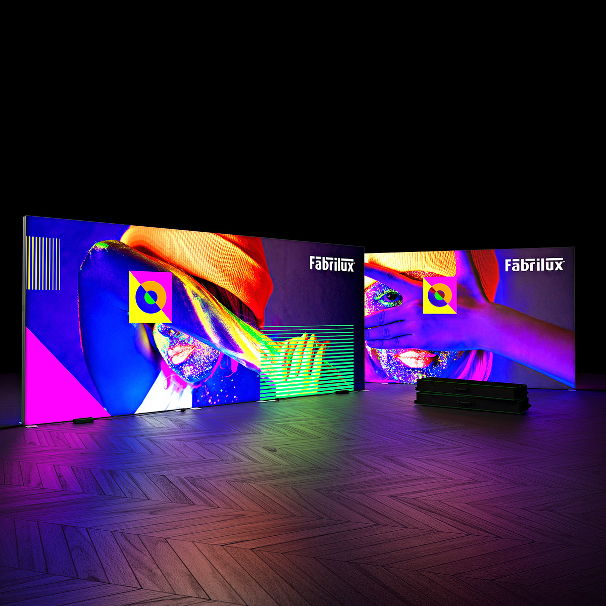 FABRILUX® LED Lightbox Display Backlit Exhibition Stand SEG Light Box 5000mm x 2250mm Illuminated Double Sided Lightbox Printing