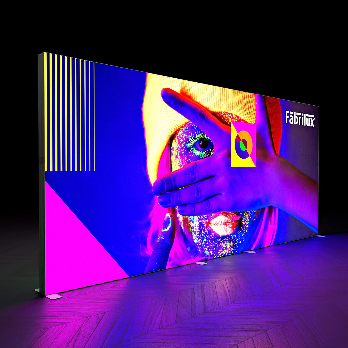 FABRILUX® LED Lightbox Display Backlit Exhibition Stand SEG Light Box 5000mm x 2250mm Illuminated