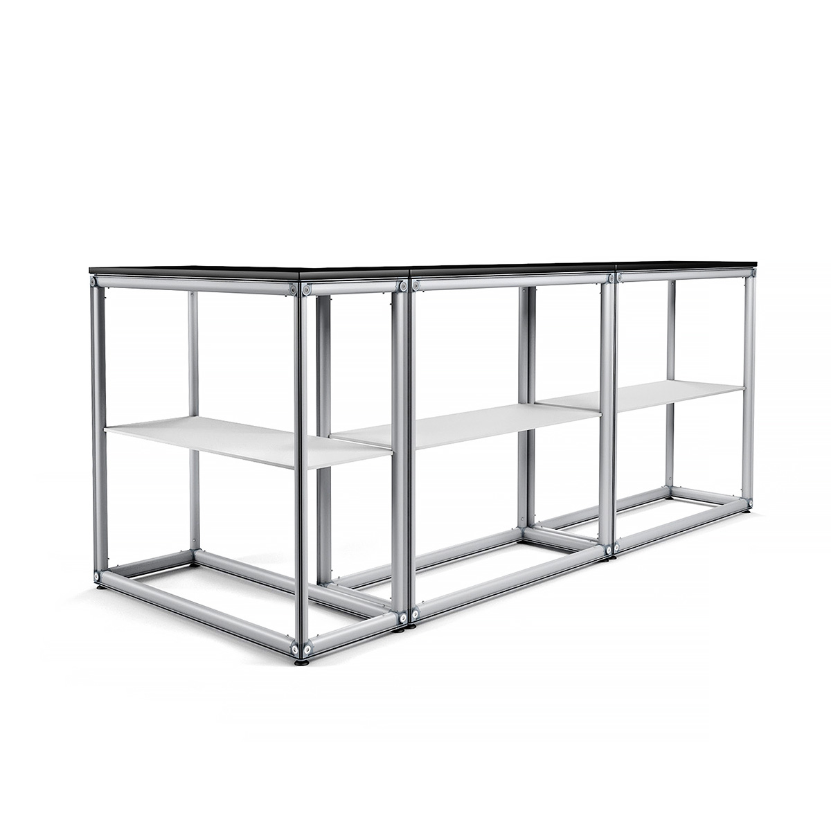 MAGNTEX® Exhibition Counter Display 3m Kit L-Shape Aluminium Frame No Graphics