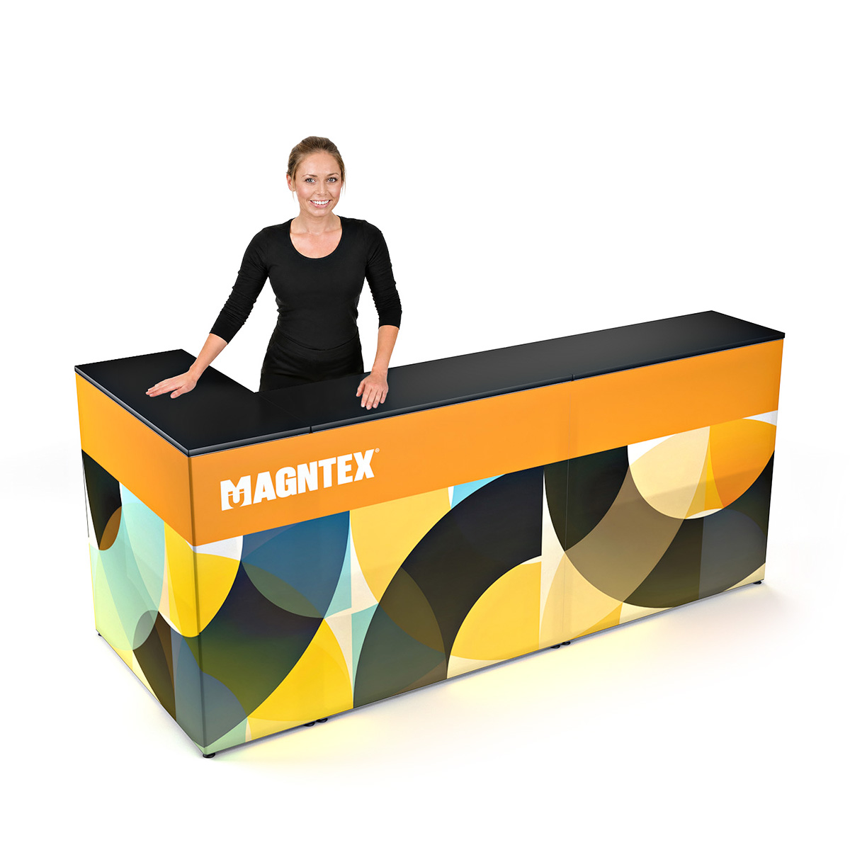 MAGNTEX® Exhibition Counter Display 3m L-Shape Modular Exhibition Display Stand