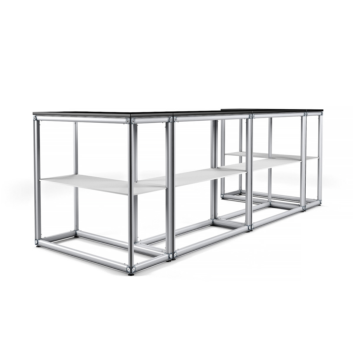 MAGNTEX® Exhibition Counter Display 4m Kit U-Shape Magnetic Modular Configuration Aluminium Frame Hardware