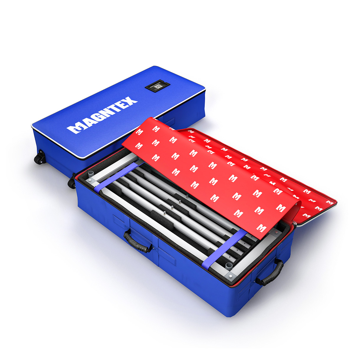 MAGNTEX® Exhibition Counter Display Magnetic Modular Kit Includes Two Wheeled Bags