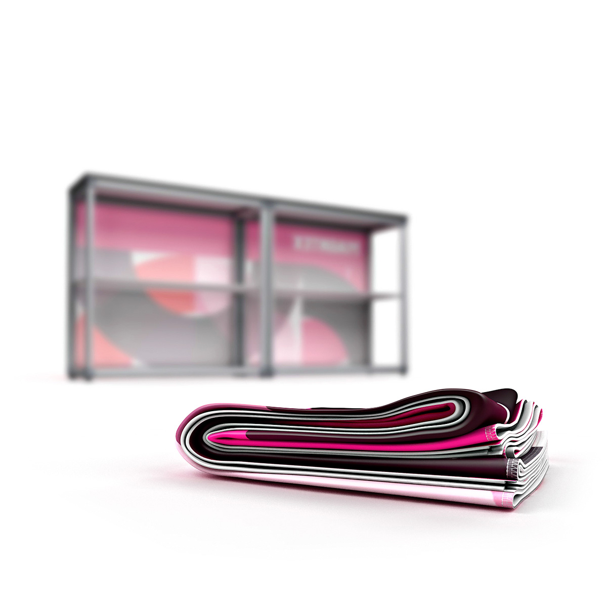 MAGNTEX® Exhibition Counter Display Replacement SEG Tension Fabric Wrap 2m Front/Rear Graphic Panel