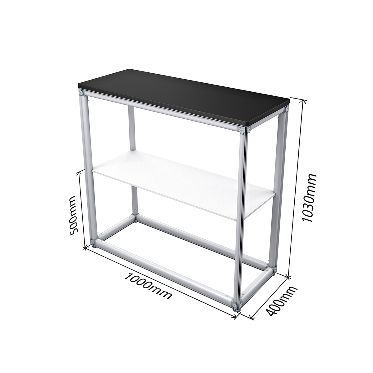 MAGNTEX® Magnetic Linking Modular Exhibition Counter Display Dimensions