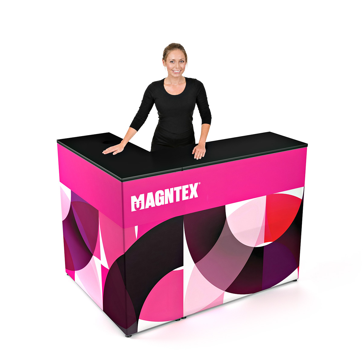 MAGNTEX® Modular L-Shaped Exhibition Counter Display