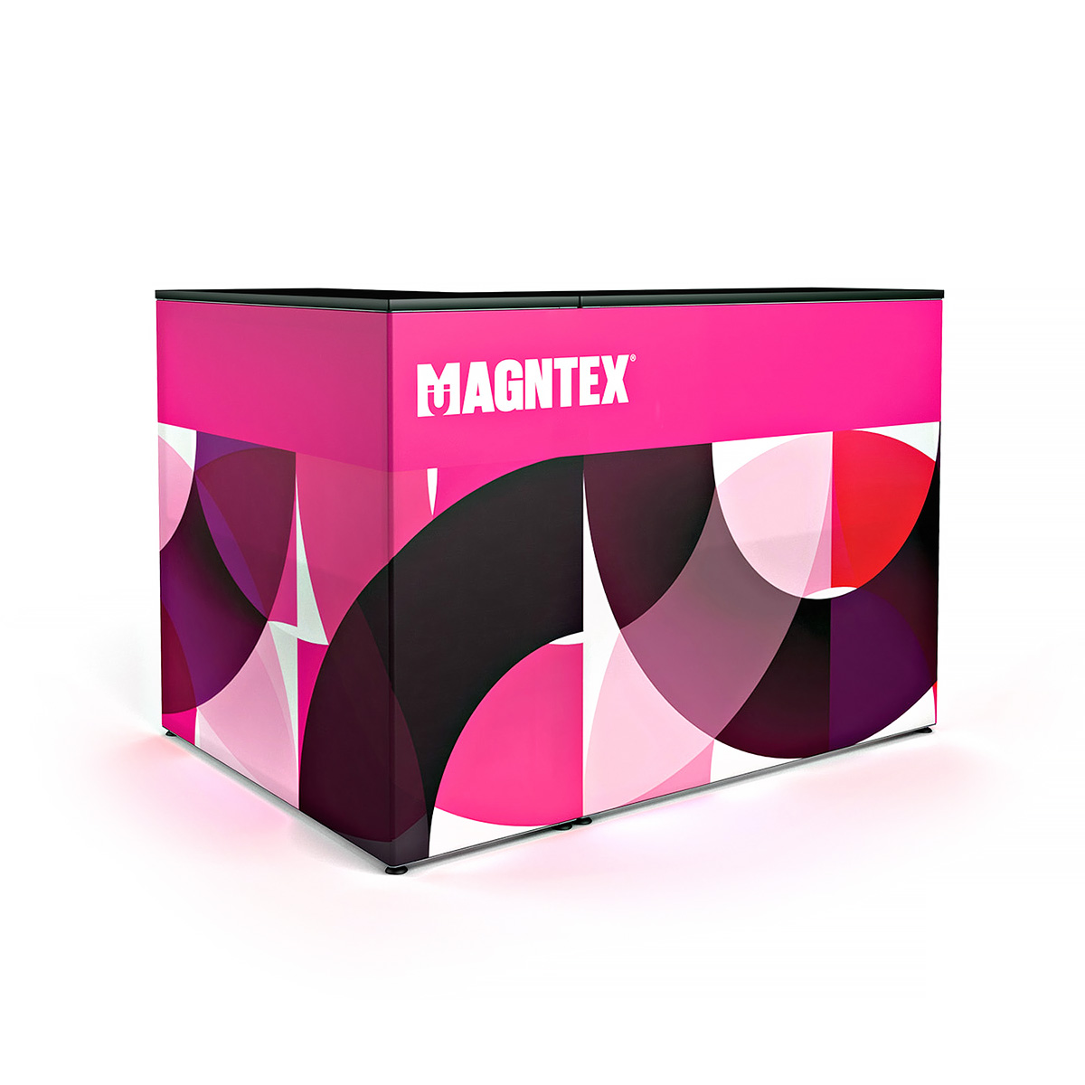 MAGNTEX® Modular Exhibition Counter Display Magnetically Linking L-Shape Return 2m