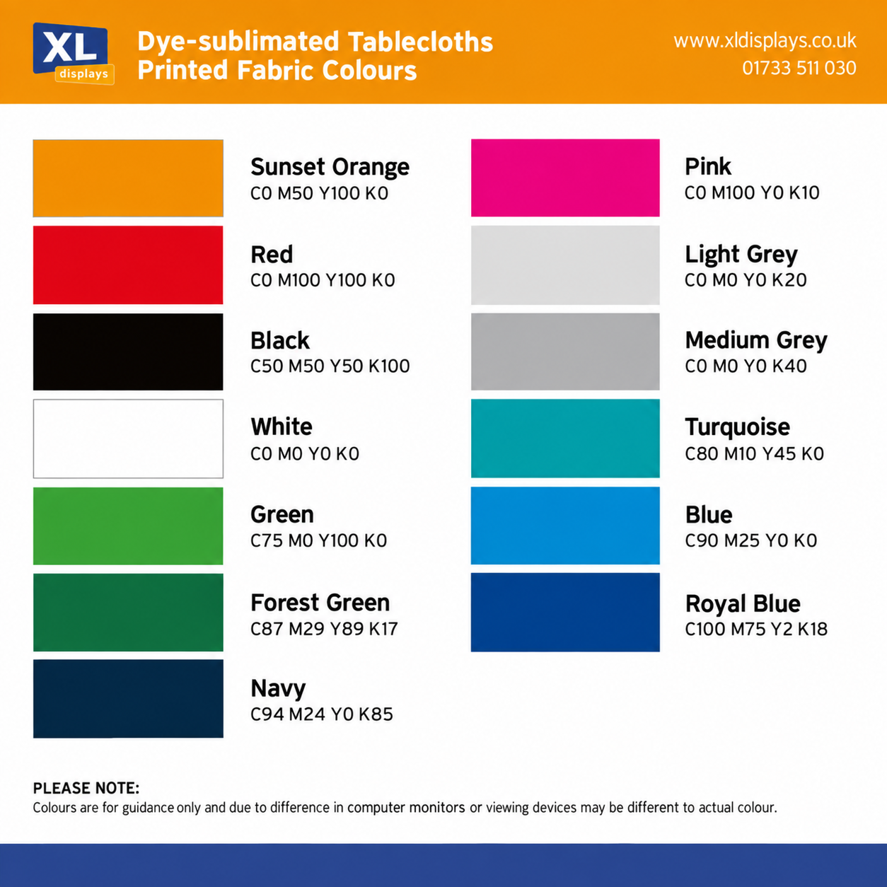 Plain Colour Conference Tablecloth Swatch
